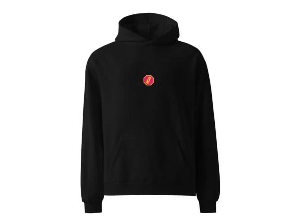 Pink Stop & Destroy! Insignia - Black Hoodie