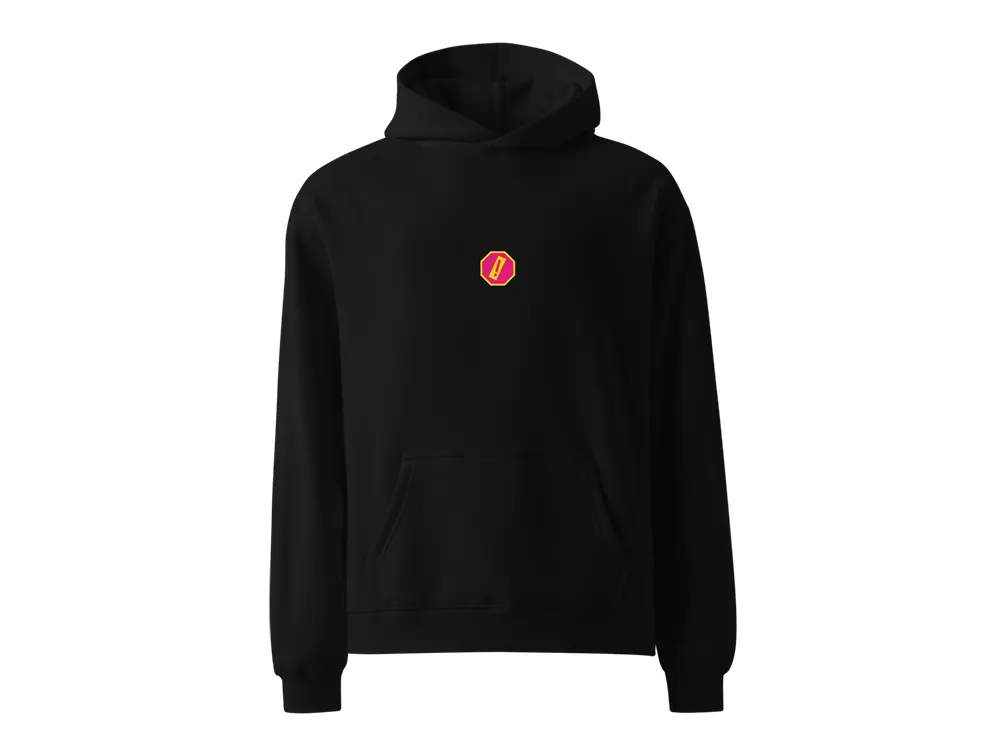 Pink Stop & Destroy! Insignia - Black Hoodie