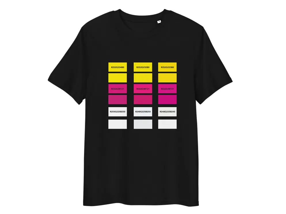 Color Test No. 76 – Organic Black T-Shirt